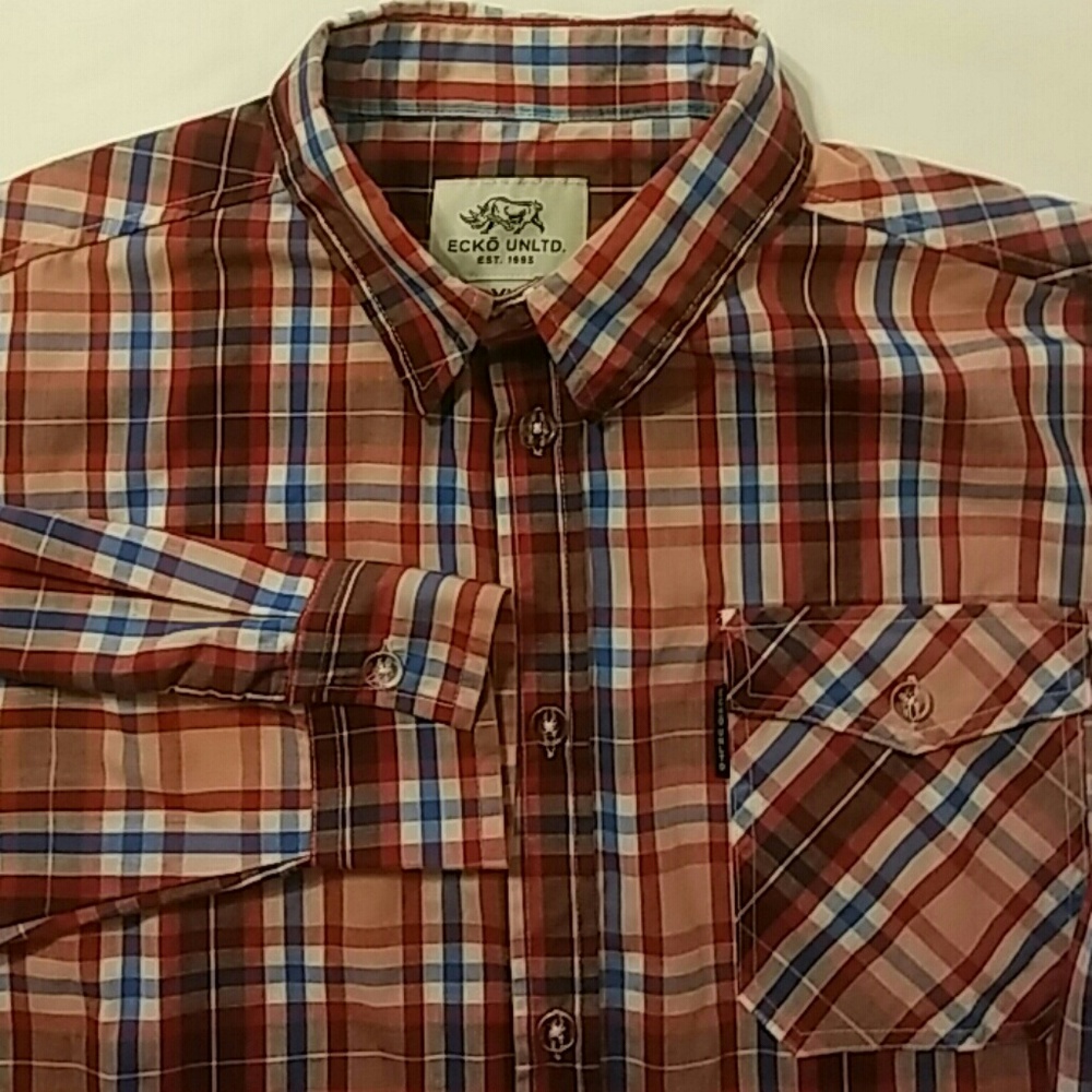 ECKO UNLTD Mens 3XL Button Down MultiColored Shirt